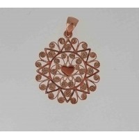 Ciondolo presentosa PT02 in argento dorato rosa 925%° cm 2,5